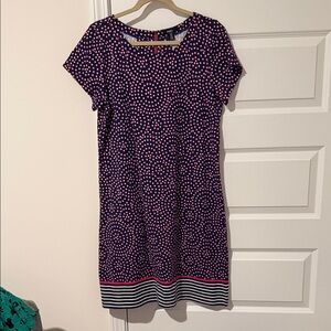 Hatley Navy and Pink Patterned Mini Dress